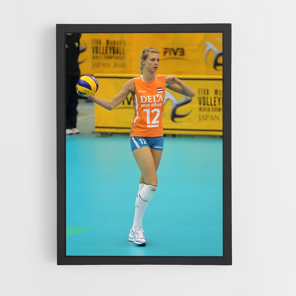 Poster Élan Orange – affiche Volleyball (vue 2)